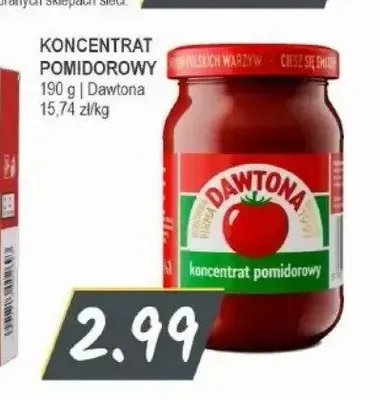 Koncentrat pomidorowy Dawtona promocja w Słoneczko