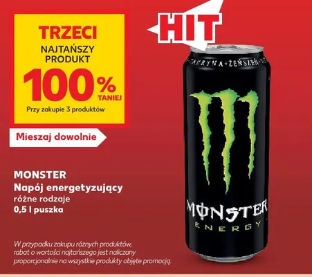 Napój energetyzujący Monster promocja w Kaufland