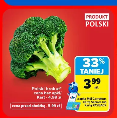 Brokuł polski promocja w Carrefour
