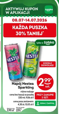 Napój Nestea Sparkling Raspberry Mint promocja w Żabka
