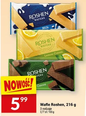 Wafle Roshen Cocoa promocja w Twój Market