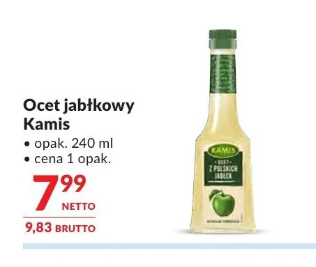 Ocet jabłkowy Kamis promocja w Makro