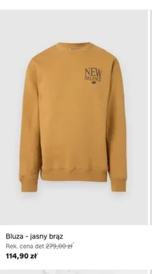 Bluza New Balance jasny brąz promocja w Lounge by Zalando