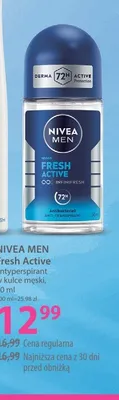 Antyperspirant męski w kulce Nivea Men Fresh Active promocja w Hebe
