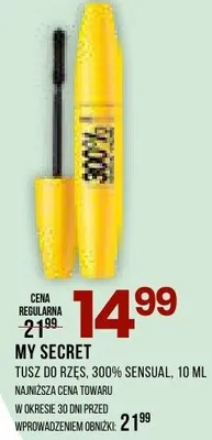 Tusz do rzęs, 300% sensual, 10ml promocja w Drogerie Natura