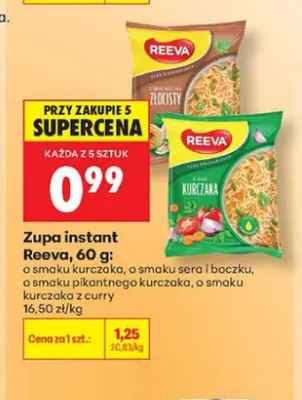 Zupa instant o smaku sera i boczku Reeva promocja w Biedronka