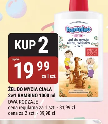 Żel do mycia ciała 2w1 Bambino promocja w bi1