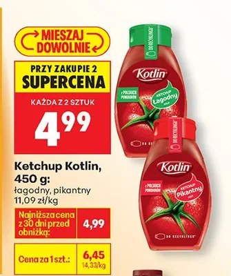 Ketchup łagodny promocja w Biedronka