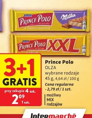 Wafel Prince Polo Classic XXL promocja w Intermarche