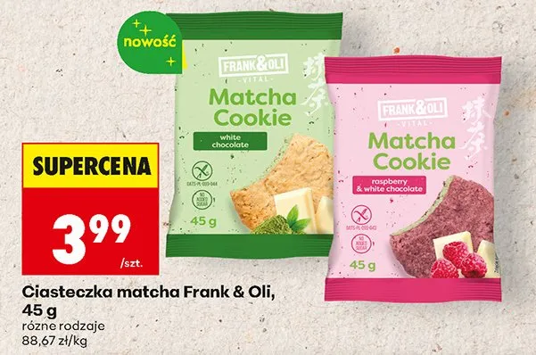 Ciasteczka matcha, różne rodzaje promocja w Biedronka