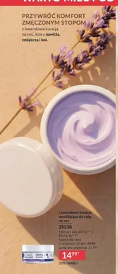 Lawendowa kuracja nawilżająca do stóp na noc Avon Care Foot Works promocja w AVON