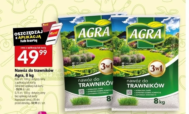 Nawóz do trawników Agra promocja w Twój Market