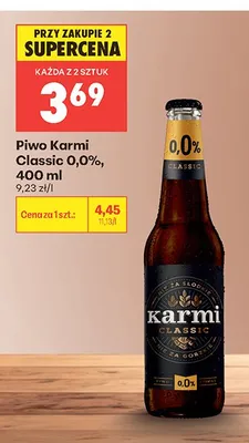 Piwo bezalkoholowe Karmi Classic 0,0% promocja w Biedronka