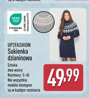 Sukienka dzianinowa UP2FASHION promocja w Aldi