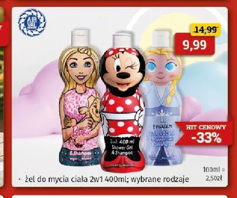 Żel do mycia ciała 2w1 Air Val Minnie Mouse promocja w Drogeria Kosmyk