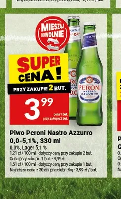 Piwo Peroni Nastro Azzurro Lager promocja w Twój Market