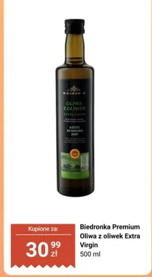 Oliwa z oliwek Extra Virgin Premium Biedronka promocja w Biedronka