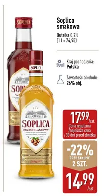 Wódka Soplica smakowa orzech laskowy promocja w Aldi