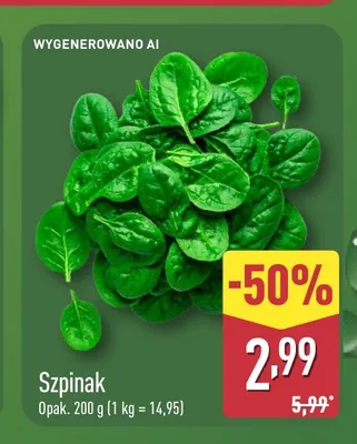 Szpinak promocja w Aldi