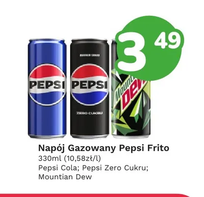 Napój gazowany Pepsi Cola promocja w Limonka