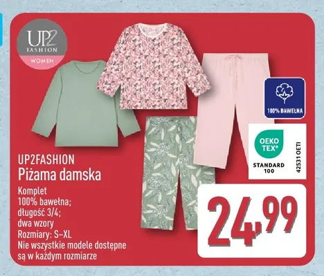 Piżama damska Up2Fashion promocja w Aldi