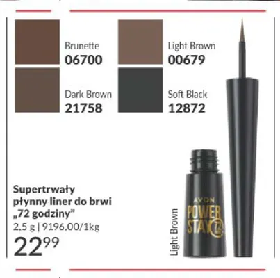 Supertrwały płynny liner do brwi Avon 72 godziny promocja w AVON