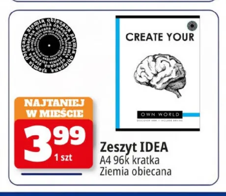 Zeszyt Own World IDEA A4 96k kratka promocja w Leclerc