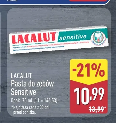 Pasta do zębów Sensitive Lacalut promocja w Aldi