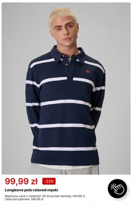 Longsleeve polo relaxed męski 4F promocja w 4F