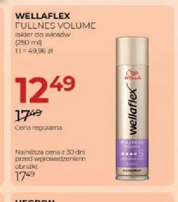 Lakier do włosów Wellaflex Fullness Volume promocja w Drogerie Jawa