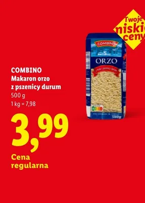 Makaron orzo z pszenicy durum Combino promocja w Lidl