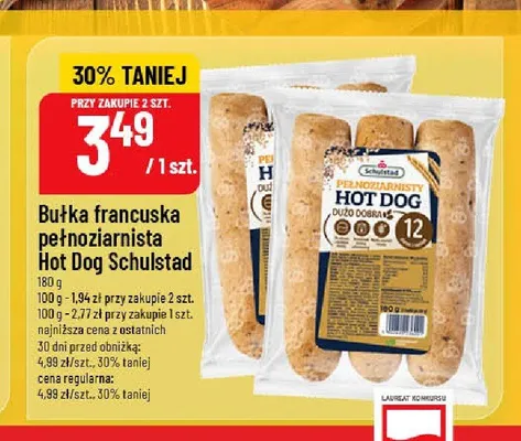 Bułka francuska pełnoziarnista Hot Dog Schulstad promocja w POLOmarket