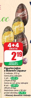 Figurka jajka z likierem Liqueur 2 rodzaje promocja w Dino