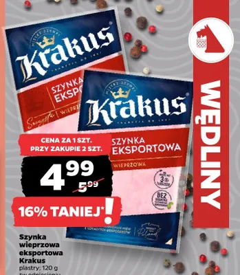 Szynka eksportowa Krakus promocja w Netto