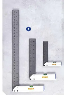 Narzędzia miernicze - zestaw 3 kątowników promocja w Biedronka