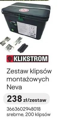 Zestaw klipsów montażowych Neva srebrne promocja w Castorama