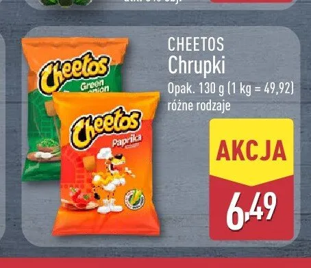 Chrupki Cheetos Green Onion promocja w Aldi