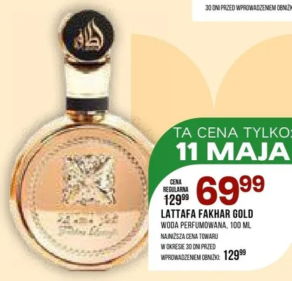 Woda perfumowana Lattafa Fakhar Gold promocja w Drogerie Natura