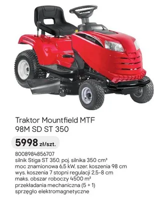 Traktor Mountfield MTF 98M SD ST 350 promocja w Castorama