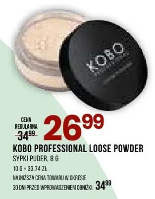 Sypki puder KOBO Professional Loose Powder promocja w Drogerie Natura