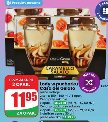 Lody w pucharku Casa del Gelato 2-pak promocja w Dino