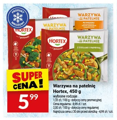 Warzywa na patelnię Hortex wybrane rodzaje promocja w Twój Market