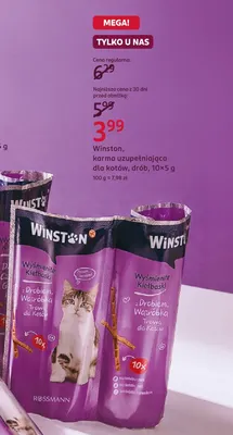 Karma uzupełniająca dla kotów drób Winston promocja w Rossmann