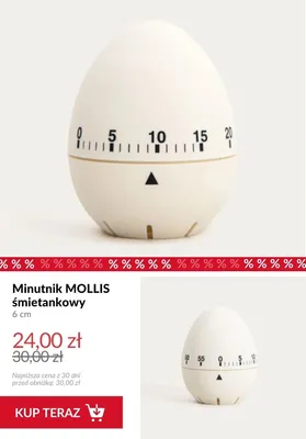 Minutnik kuchenny MOLLIS śmietankowy promocja w Homla