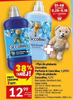 Płyn do płukania Coccolino, 1,7l promocja w Twój Market