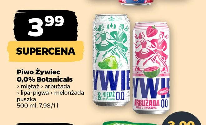 Piwo bezalkoholowe Żywiec Botanicals Arbużada promocja w Netto