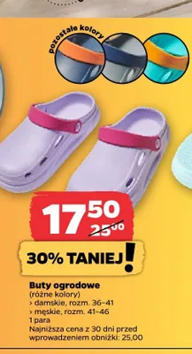 Buty ogrodowe damskie promocja w Netto