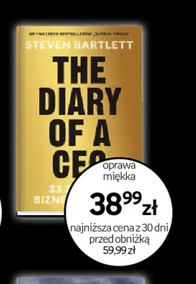 Książka The Diary of a CEO Steven Bartlett promocja w Empik