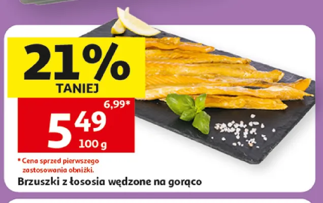 Brzuszki z łososia wędzone na gorąco promocja w Auchan