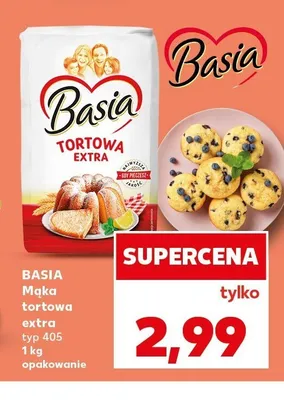 Mąka tortowa extra Basia typ 405 promocja w Kaufland